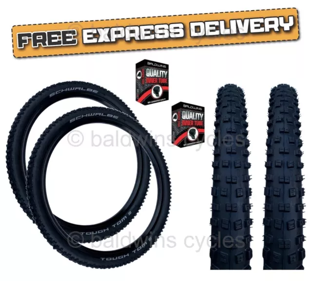 PAIR Schwalbe TOUGH TOM 26 x 2.35 Puncture Protected TYRES & TUBES