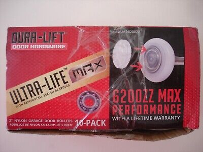 Ultra-Life Max: 2" rodillos de nylon de puerta de garaje, cojinetes sellados, paquete de 10 Envío Gratuito