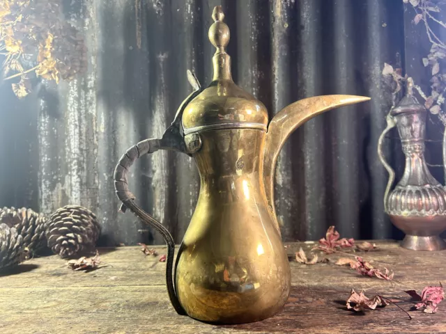 Old Dallah Coffee Pot Arabic Brass Coffee Pot Coffee Gifts Islamic Interiors