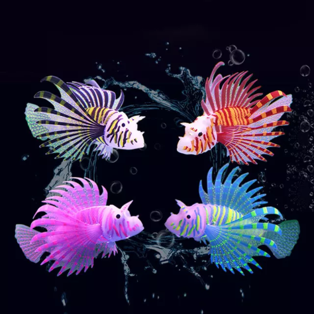 Artificial Luminous Lionfish Fake Fish Tank Aquarium Ornament Landscape Decor