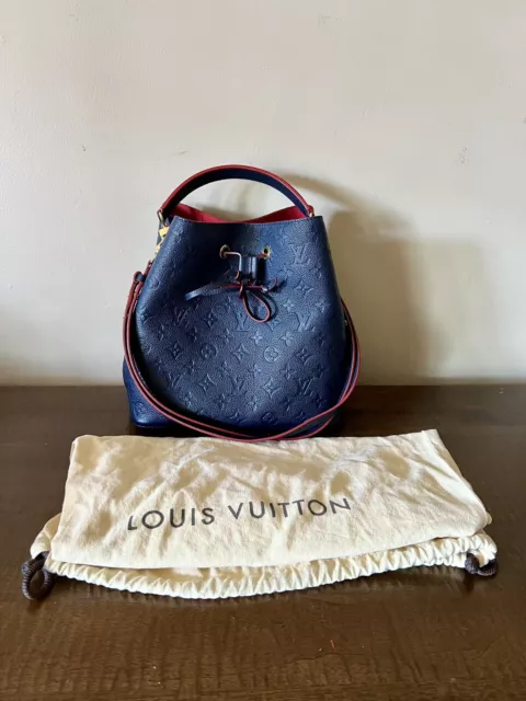 Louis Vuitton Navy Monogram Empreinte NéoNoé MM Bucket Bag