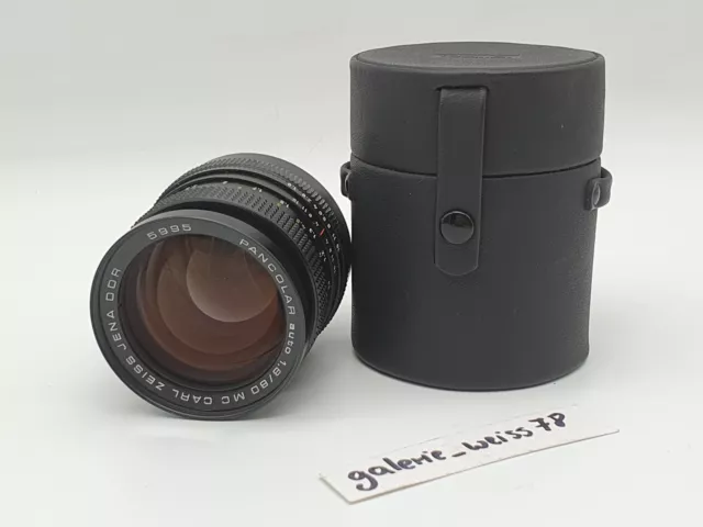 Objektiv Lens Carl Zeiss Jena DDR Pancolar auto 1,8/80 MC + Box
