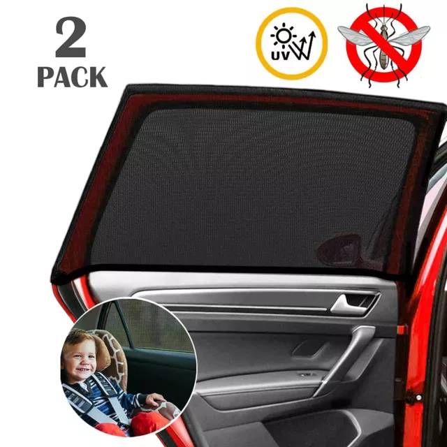 2x Auto Seitenfenster Sonnenschutz Sonnenblende Baby Kinder UV Schutz Abdeckung