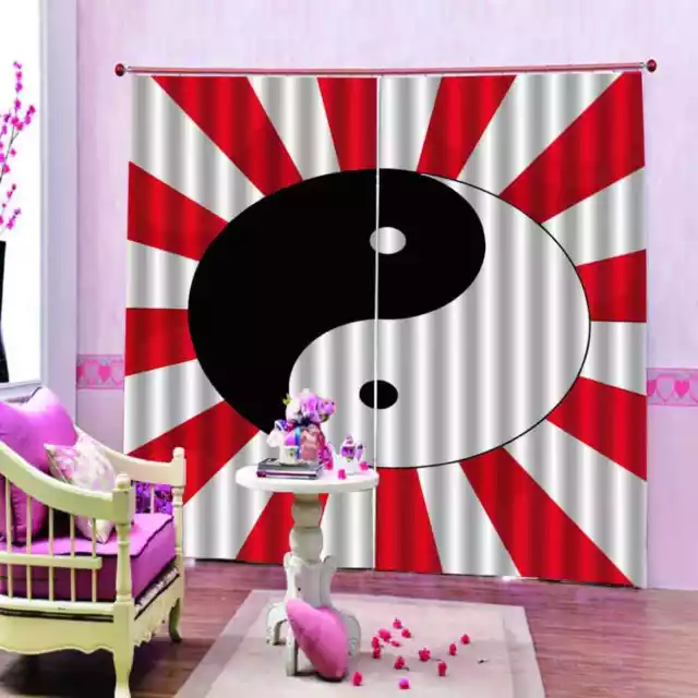 Nice Eight Diagrams Printing 3D Blockout Curtains Fabric Window Home Decor