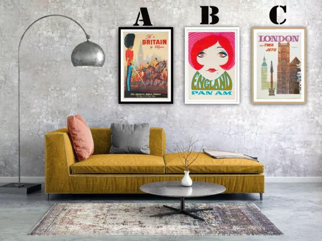Great Britain Vintage Advertising Art Print Posters. Choice of 3 Great Prints