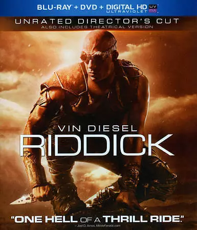 Riddick (Blu-ray/DVD, 2014, 2-Disc Set, Unrated Includes Digital Copy...