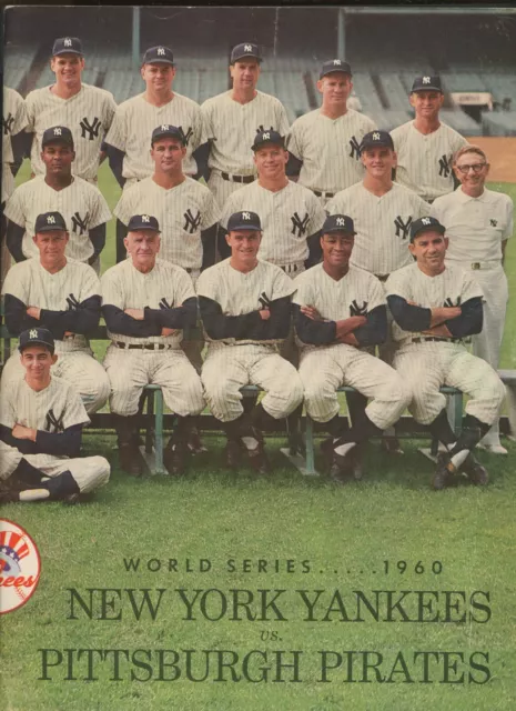 1960 New York Yankees World Series Baseball Program Mickey Mantle Roger Maris