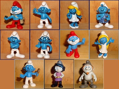basf Schtroumpfette publicitaire chimiste smurf puffo schtroumpf ruban orange 