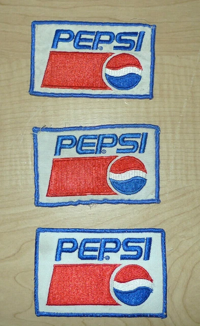 (3) Vintage PEPSI Patches Approx. 4" X 2-3/4" Pepsi Cola