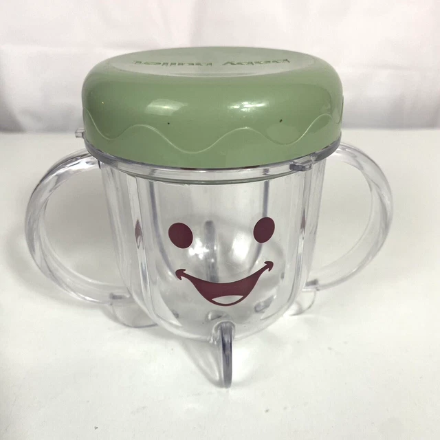 Magic Baby Bullet Small Cup & Lid Handles Food Blender