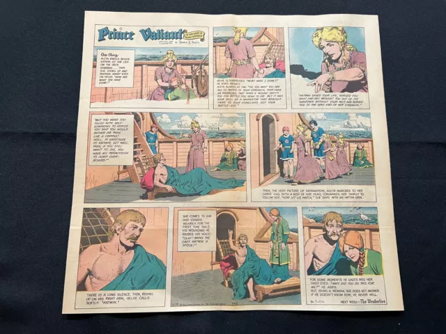 #TTP01w PRINCE VALIANT by Harold Foster Sunday Two Thirds Page December 29, 1968