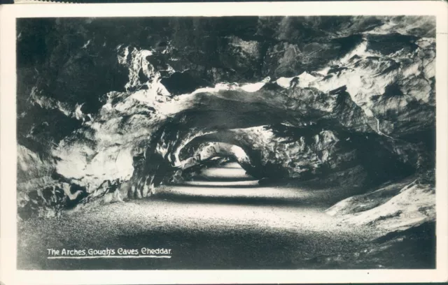 Real photo Cheddar arches goughs caves 1967