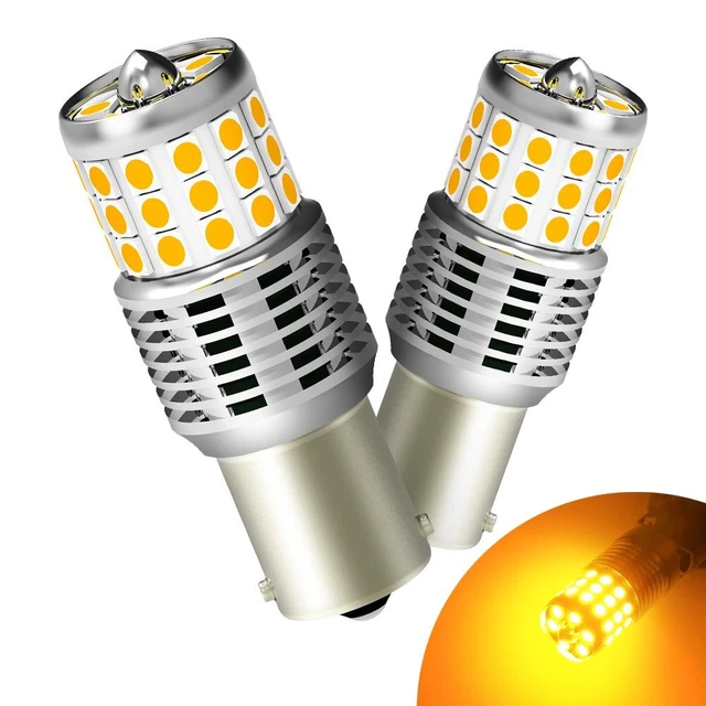 AUXITO 1156 LED Turn Signal Light Bulbs 7506 BA15S Amber Yellow Ultra Bright 2pc