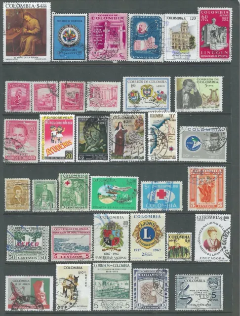 COLUMBIA Used Stamps 56 Different - Nice selection -Good Value-Take a Look!