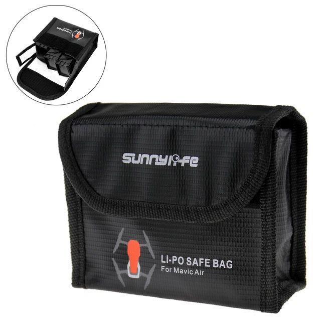 Black Fireproof Battery Protective Storage Bag LiPo Safe Box For