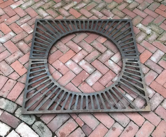 Vintage 48" Cast Iron Tree Grate from Neenah WI Foundry Industrial Arch. Salvage