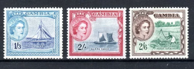 Gambie 1953-59 1s,2s Et 2s 6d Sg 179-81 MH