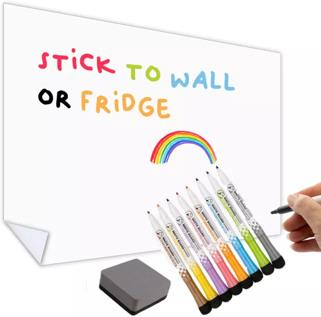 MAGNETIC SMALL WHITE BOARD Whiteboard Dry Wipe Wall Hanging Memo List  Planner UK