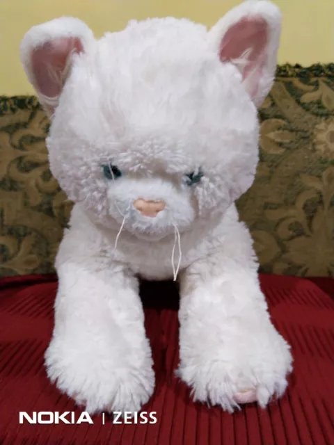 BIG WHITE CAT Kitten Kitty B-A-B Build-A-Bear Workshop Plush SOFT TOYS