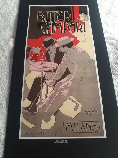 Werbeplakat BITTER CAMPARI MILANO Reproduktion aus Erbschaftsdammlung Werbeplakat BITTER CAMPARI MILANO Reproduktion aus Erbschaftsdammlung