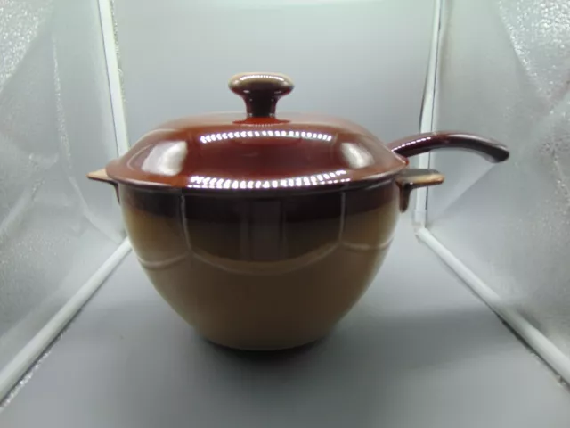 Sango Nova Brown Covered Soup Tureen with Matching Ladle MINT