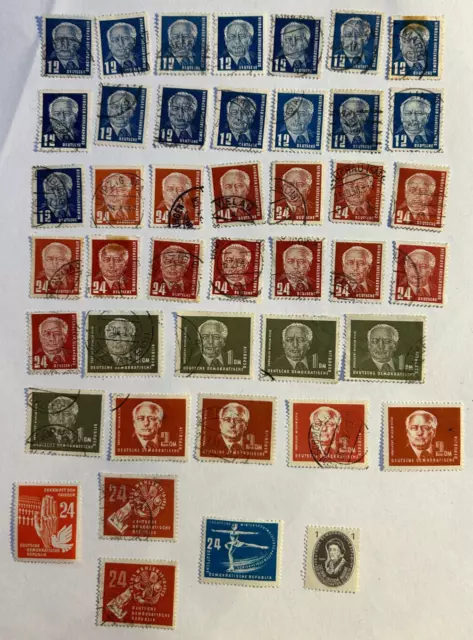 Briefmarken DDR 1950 kleines Lot