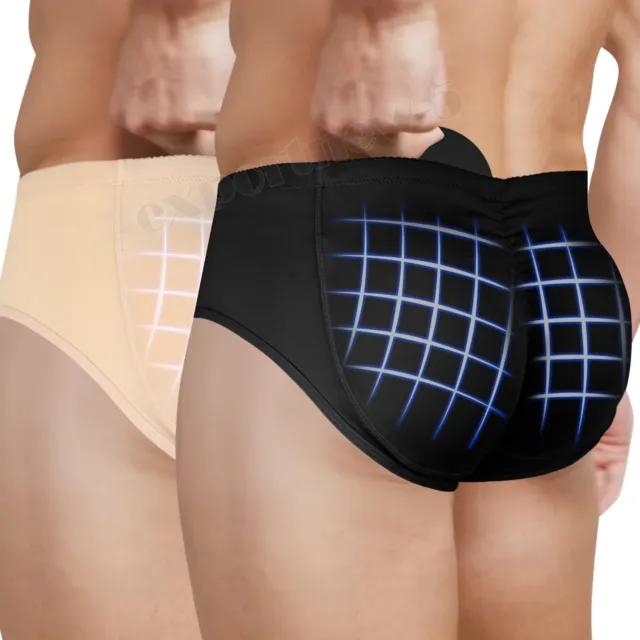 UK MENS PADDED Underwear Briefs Butt Lifting Up Hip Enhancing Body