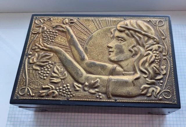 Soviet vintage box, handmade embossing, USSR
