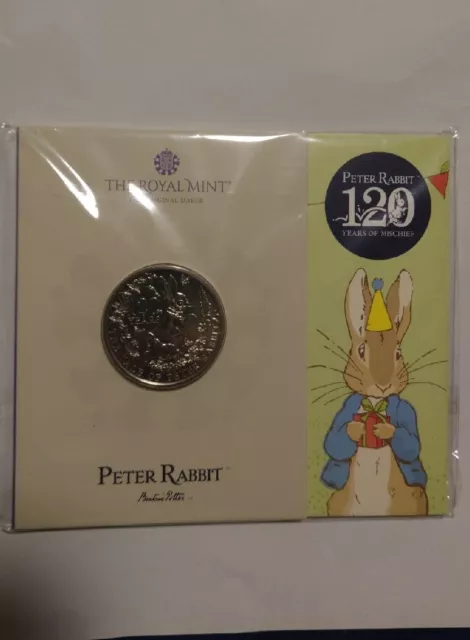 Peter Rabbit 2022 UK £5 Brilliant Uncirculated Coin Five Pounds Royal Mint NEW