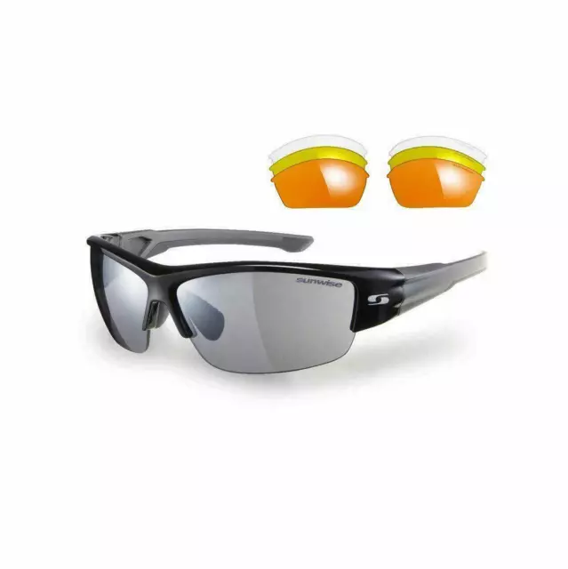 Sunwise Evenlode Interchangeable Sport Sunglasses & case Cycling Run Tri shades