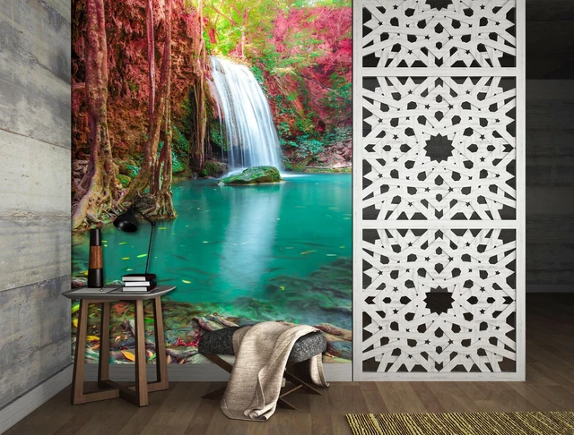 3D RED TREE Waterfall ZHUA7728 Wallpaper Wall Murals Removable Self ...
