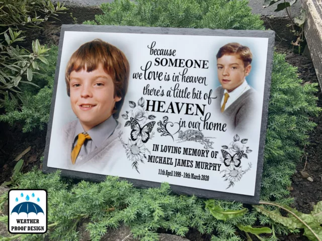 OriginDesigned Placa Conmemorativa Personalizada En Blanco Y Negro, Marcador De Tumba, Resistente Al Agua Para Jardín Al Aire Libre