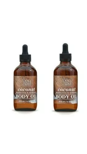 2 X Dead Sea Collection Body Oil Coconut Moisturizes And Nourishes Skin