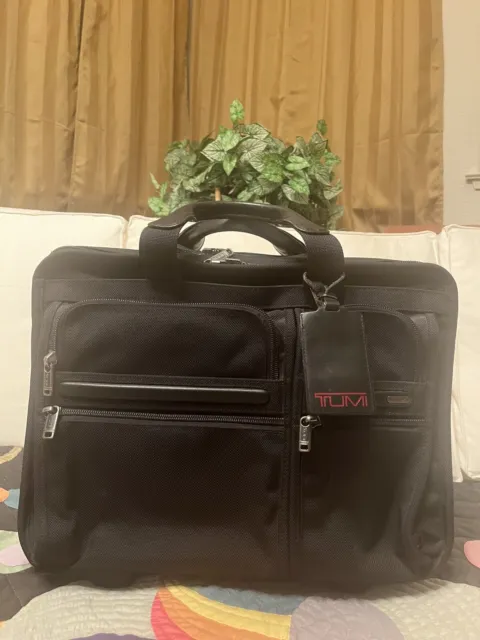 Tumi Alpha 26104 D4 Black Expandable Carry On Luggage Bag