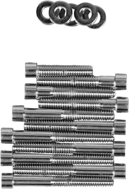 Drag Specialties Cam Cover Bolt Kit Smooth Chrome #173574 Harley Davidson