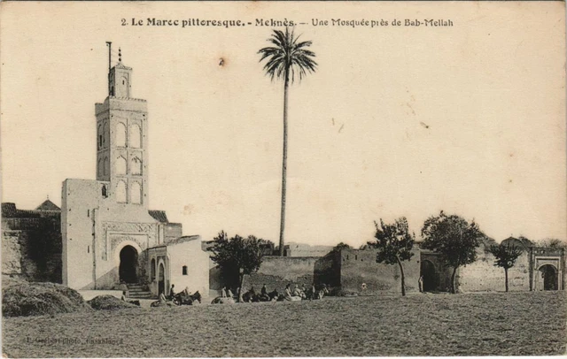 CPA AK MEKNES une Mosquée pres de bab-Mellah MAROC (23538)