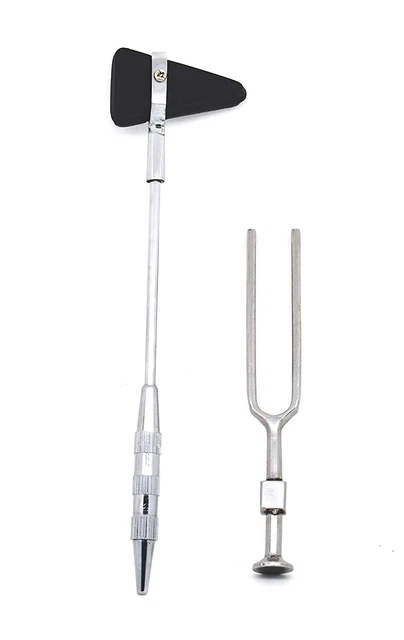 Stainless Steel Tuning Fork (512Hz) and Percussion Knee Triangular Hammer -Taylo
