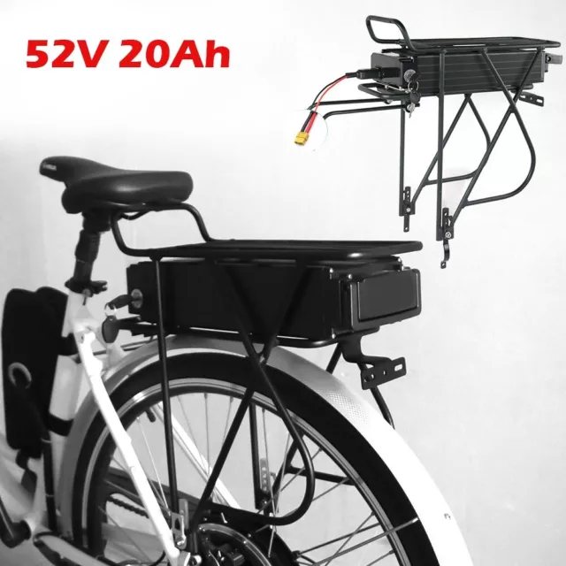 52V 20Ah Rear Rack Ebike Electric Bicycle Li-ion Lithium Battery for 1500W Motor