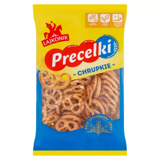 PACK OF 6 X Lajkonik Precelki Chrupkie Polish Snacks 130g