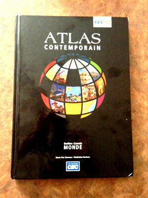Book Atlas Contemporain Quebec Canada Monde 228 Pages French Used