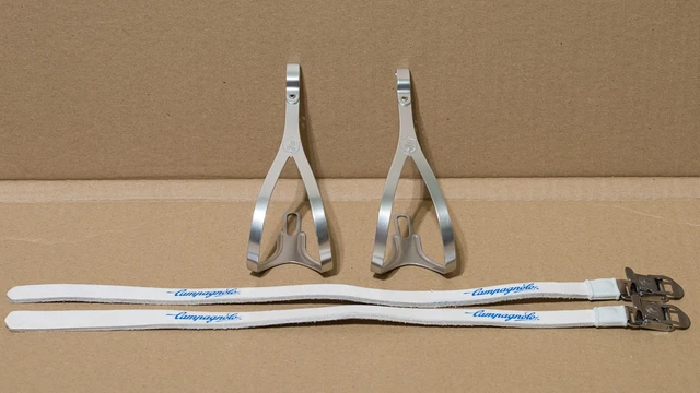 Pédales Vélo Campagnolo Record Vintage - Italie - Aluminium Argent - 9/16x20 - Course