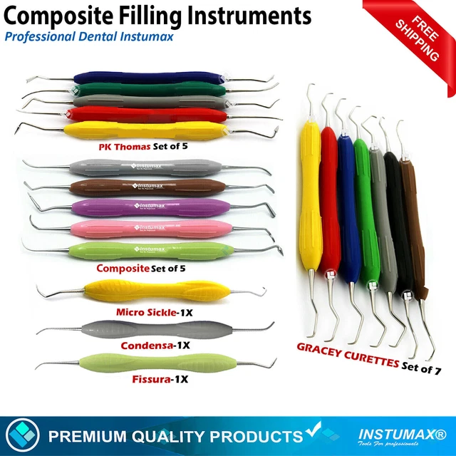 DENTAL COMPOSITE FILLING Instruments Kit Restoration Placement Tools