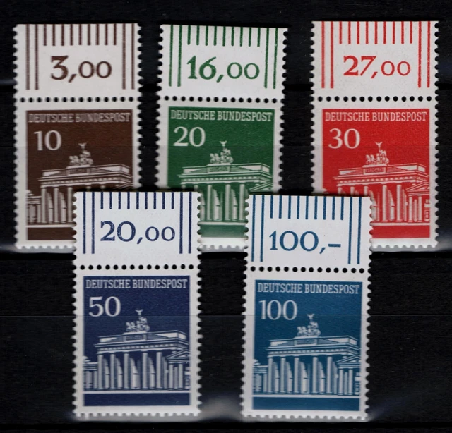 BRD Brandenburger Tor Mi. - Nr. 506 v W OR - 510 v W OR postfrisch Oberrand