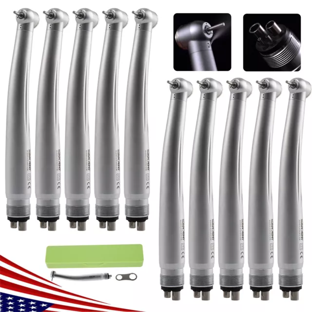 10 X NSK PANA MAX Style Dental High Speed Push Button Handpiece 4 Hole SANDENT