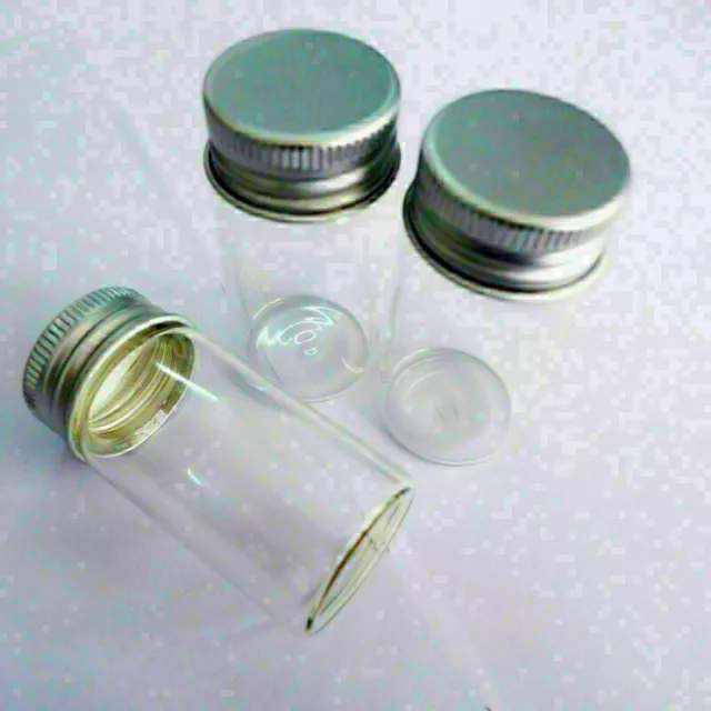 100pcs 25ml Tiny Empty Small 30x60mm Bottles Glass Vials with Cap 3