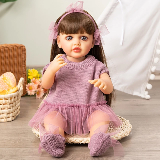 1/4 BJD avec franges et support en bois, cheveux bruns pour DOD MSD DZ