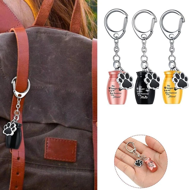 Dog Paw Shape Pet Cremation Urns Keychain Beloved Pet Cremation Urn Jar  Pet