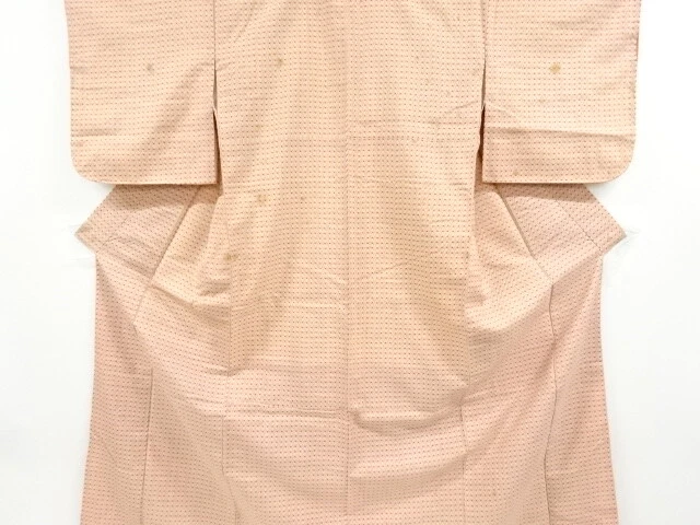 6781036: Japanese Kimono / Antique Kimono / Tsumugi / Woven Abstract Pattern