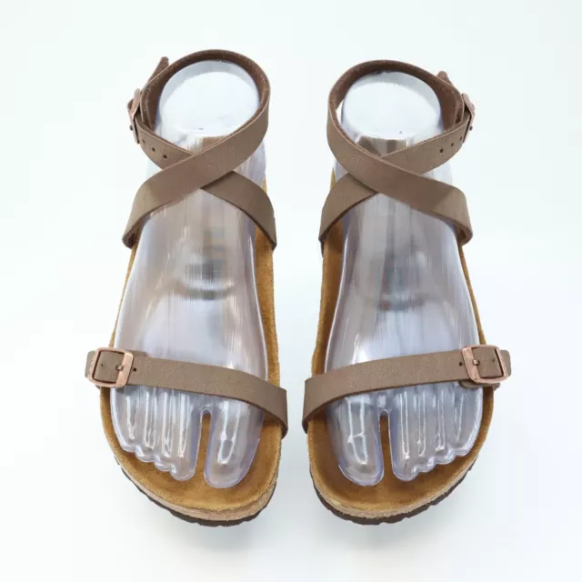 Birkenstock Daloa Womens Brown Birko Flor Ankle Strap Sandals Size 36 US L5 Narr 3