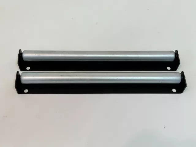 Two Galvanized Steel Roller and Bracket, 10.4" Between Frame - 3/4" Diameter